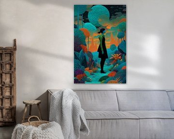 Art avec portrait en couleur sur Egon Zitter