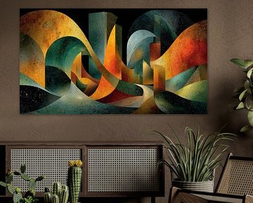 Kunst mit Farbe abstrakt