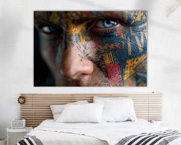 Kunst mit Farbporträt