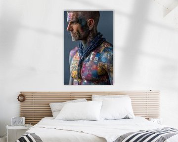 Kunst mit Farbporträt