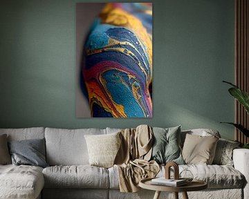 buntes, malerisches, fiktives Bild einer Person oder einer Landschaft