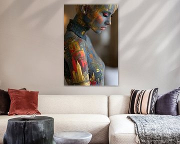 art with colour portrait