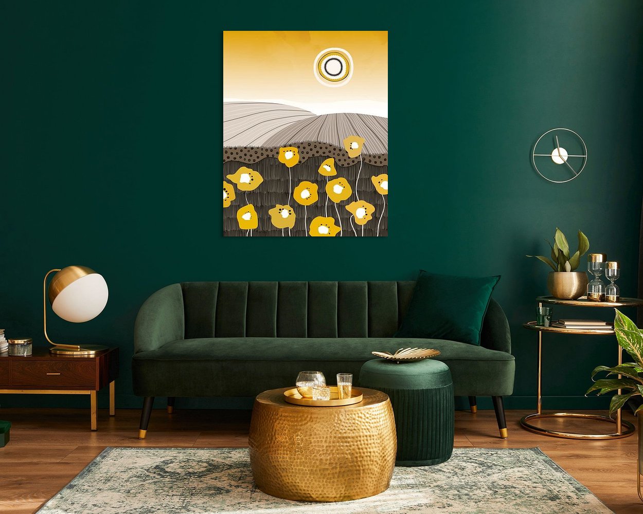 Voorbeeld van het werk in een kamer