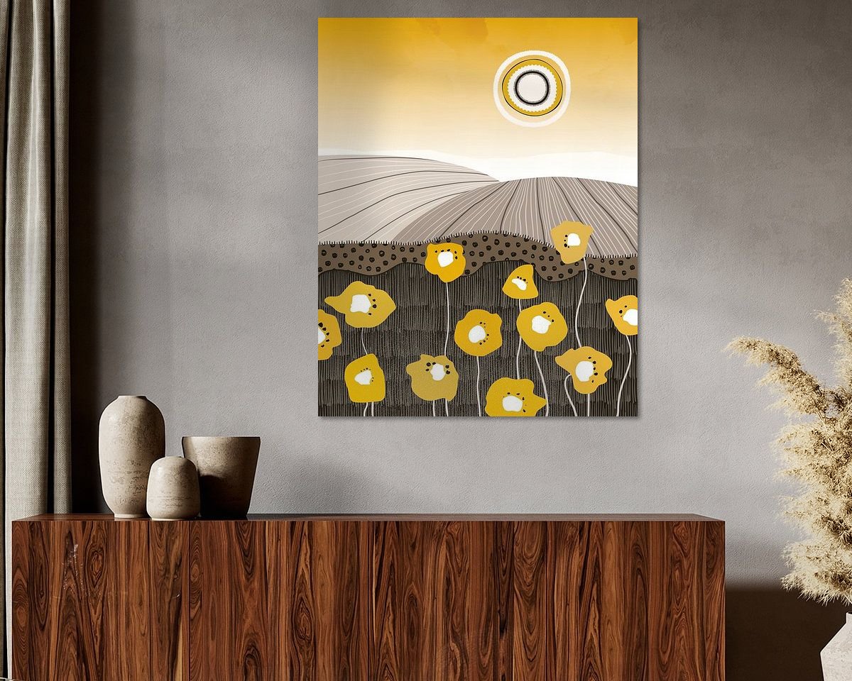Voorbeeld van het werk in een kamer