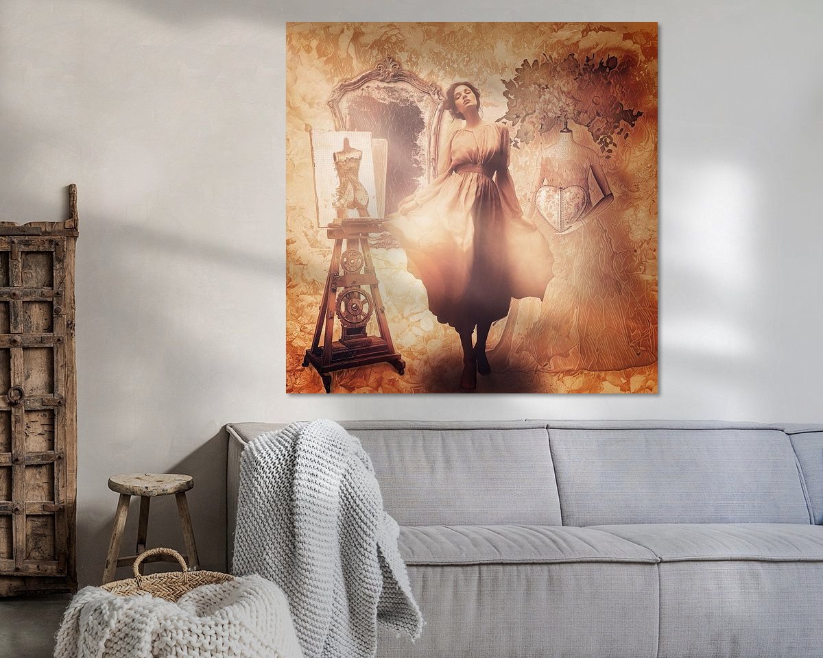 Voorbeeld van het werk in een kamer
