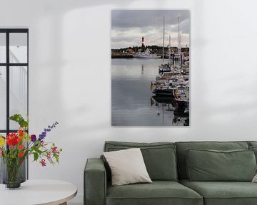 Hafen von List mit Leuchtturm auf Sylt