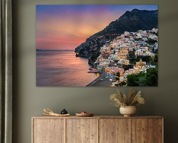 Sonnenuntergang in Positano, Amalfiküste, Italien von Michael Abid