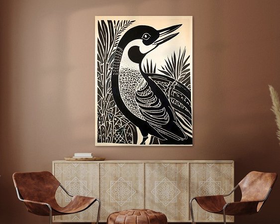 Voorbeeld van het werk in een kamer