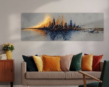 Art moderne-Architecture-Ville-Coucher de soleil sur Manipulation melody