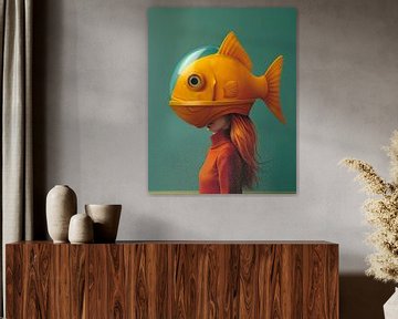 Casque de poisson sur Marlon Paul Bruin