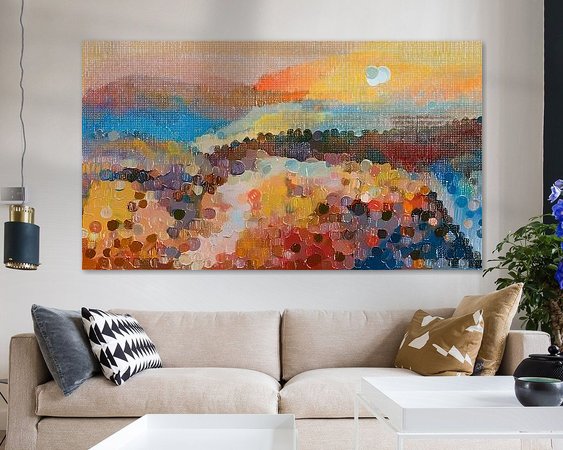 Voorbeeld van het werk in een kamer