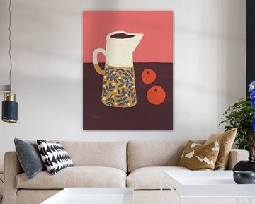 Kan met Sinaasappels - Kleurrijke Illustratie van Anna Benge