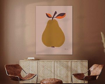 Colourful illustration Pear by Anna Benge
