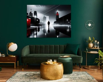 Homme dans la ville Film Noir-01 sur Rautenberg Digital Art Maritim