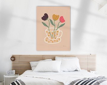 Kaffeetasse mit Blumen von Anna Benge