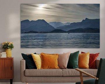 Fjord in Norway, cloudy sky by Martin Köbsch