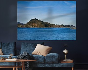 Fjord in Norway with blue sky by Martin Köbsch