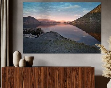 Fjord en Norvège avec un ciel bleu sur Martin Köbsch