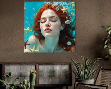 Sea Mystique - Underwater portrait of a Woman with Red Hair