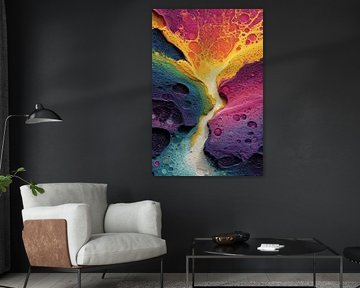 abstracte kunst met kleur landschap