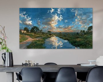 paysage abstrait et coloré sur Egon Zitter