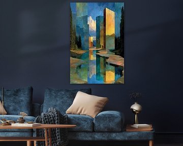 paysage abstrait et coloré sur Egon Zitter
