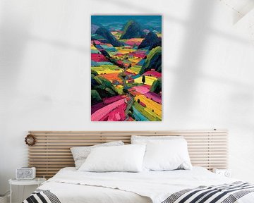 abstract colourful landscape