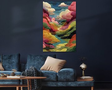 abstract colourful landscape