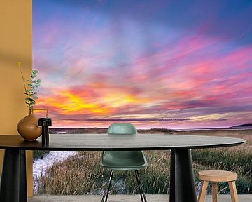 Sunset at the Slufter on Texel by Hilda Weges