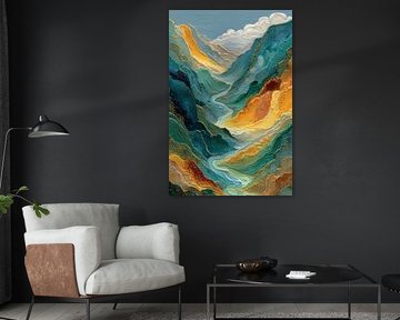 picturesque abstract colourful landscape