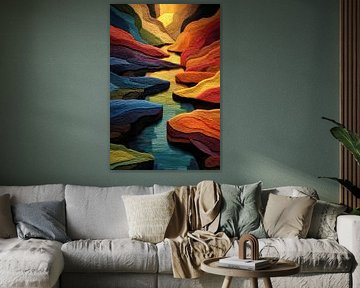 picturesque abstract colourful landscape