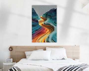 picturesque abstract colourful landscape