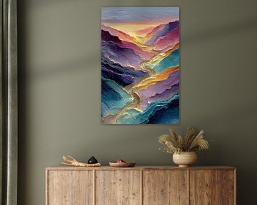picturesque abstract colourful landscape