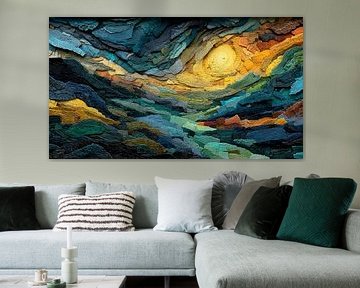 picturesque abstract colourful landscape