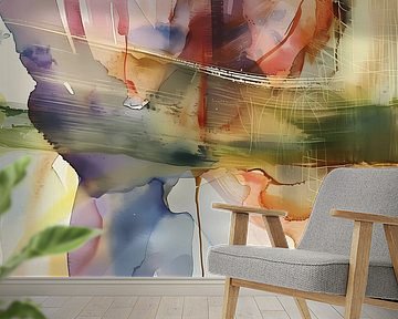watercolor or ink abstract background