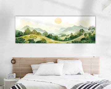 Grünes Ständchen von Abstraktes Gemälde