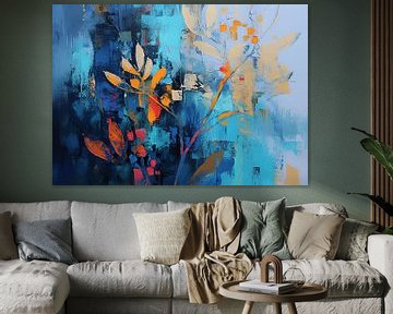 Abstract minimal Bloemen van Abstract Schilderij