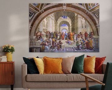 De school van Athene, Raffaello Sanzio da Urbino
