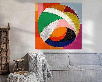 Abstract Schilderij | Kleurrijke Geometrische Schilderij van OMG Art