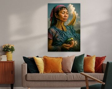 De drager van de hemelse treden van Klaus Tesching - Art-AI