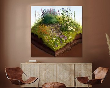 Onder de bloemenpracht