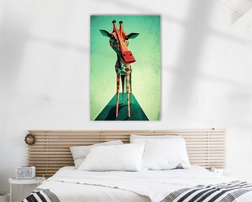 Girafe surréaliste avec des couleurs sur Imperial Art House