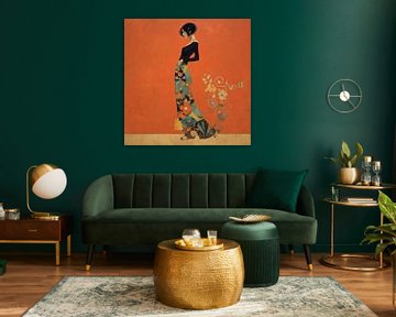 Femme avec fleurs | Jupe femme avec fleurs sur Caprices d'Art