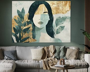 Woman With Leaves | Abstract Woman With Leaves by Art Whims