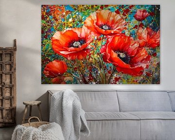 Coquelicots sur Ingrid van der Meer