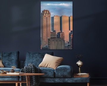 Rotterdam skyline tijdens zonsopgang van Sjoerd van der Wal Fotografie