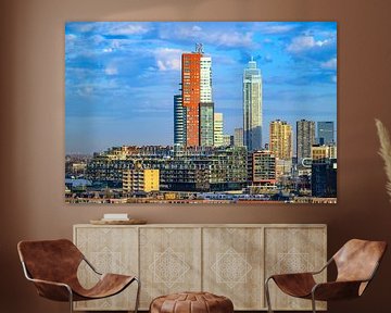 Rotterdam skyline tijdens zonsopgang van Sjoerd van der Wal Fotografie