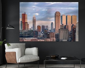 Rotterdam skyline tijdens zonsopgang van Sjoerd van der Wal Fotografie