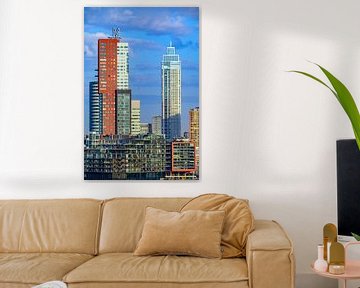 Rotterdam skyline tijdens zonsopgang van Sjoerd van der Wal Fotografie