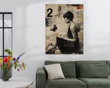 Vintage mixed media collage